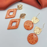 Earrings Terracota Gold Round