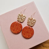 Earrings Terracota Gold Round