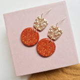 Earrings Terracota Gold Round