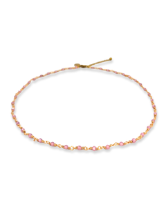Necklace Shimmer Rose quartz