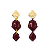 Oorbellen Burgundy Diamond