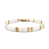 Bracelet Flat beads white
