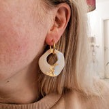 Earrings Retro Pearl White