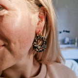 Earrings Retro Botanica Round
