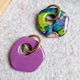 Earrings Retro Round