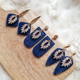 Earrings Royal Blue Chrystal Pointy