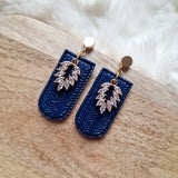 Earrings Royal Blue Crystal Arch