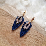 Earrings Royal Blue Chrystal Pointy