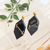 Earrings Rhombus Black