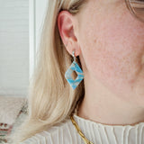 Earrings Blue agate drop