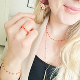 Necklace Shimmer Topaz orange